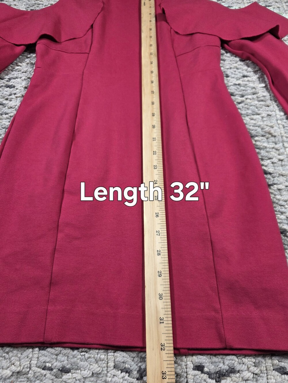 Free People Red Cold Shoulder Bodycon Mini Dress Sz. S Sexy Date Night Festival - Picture 11 of 14